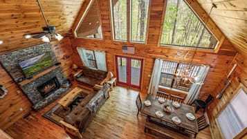 Smart TV, fireplace, video games