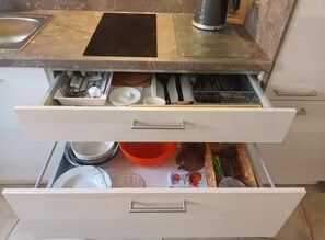 Frigorífic, microones, placa de cuina i cafetera i tetera 