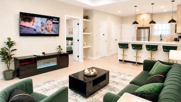TV connectée, cheminée