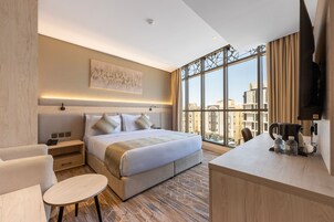 In-room safe, laptop workspace, blackout curtains, iron/ironing board