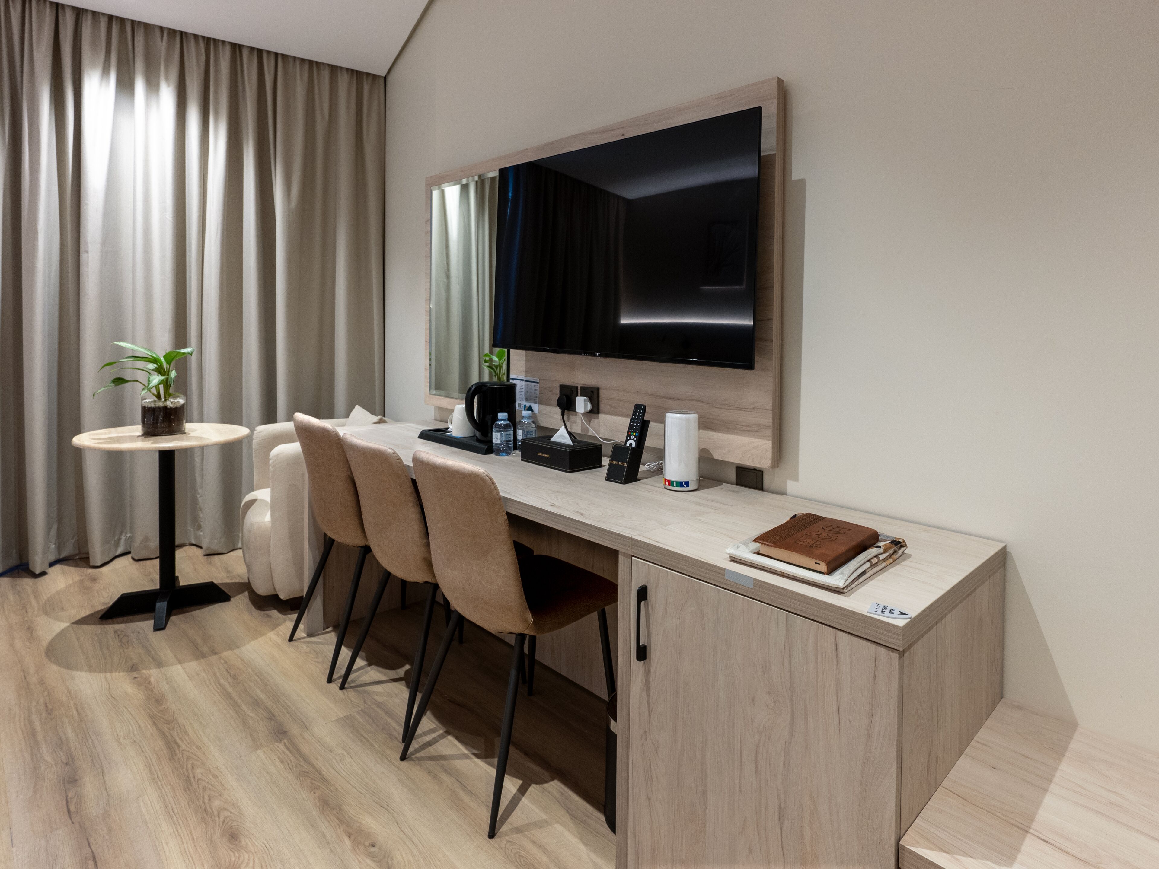 Deluxe Room, Multiple Beds, Mobility Accessible | In-room safe, laptop workspace, blackout drapes, iron/ironing board