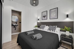 4 bedrooms, iron/ironing board, travel cot, WiFi