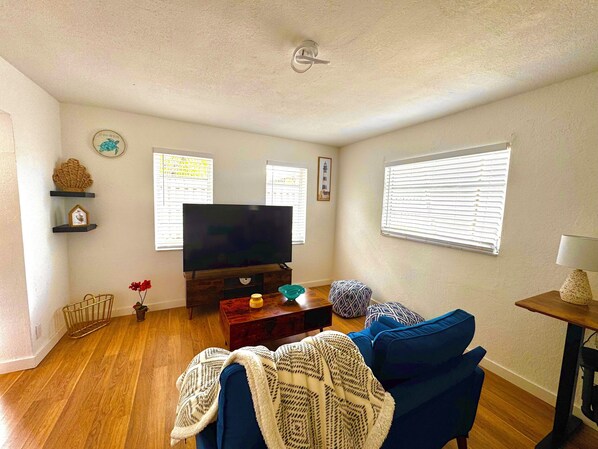 Smart TV, fireplace