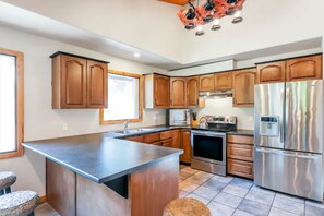 Microwave, oven, stovetop, dishwasher