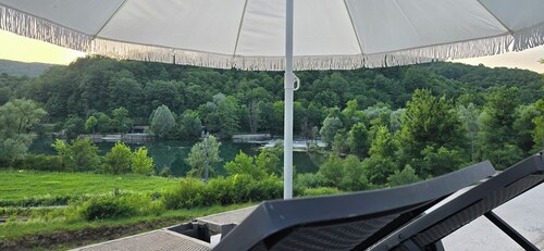 APPLE Cabin with Jacuzzi - Spa. 
Pet-Friendly! Peaceful, natural, organic place.