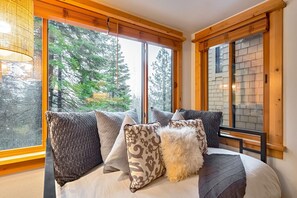 1 bedroom, desk, iron/ironing board, travel cot