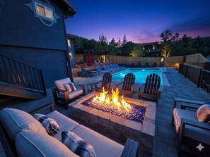 Outdoor pool, a heated pool