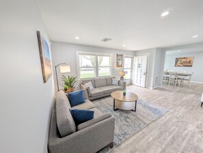 Smart TV - Relaxing River View Stay | Renovated 3BR Home (Fremont)