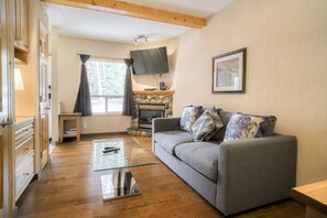 Smart-TV, Kamin, Bücher