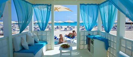 Plage privée, bar de plage