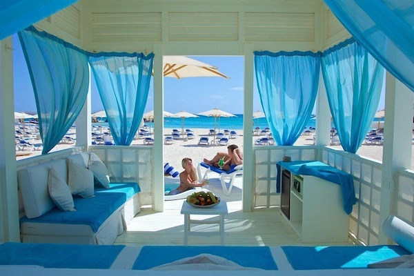 Private beach, beach bar