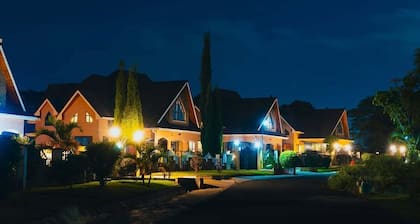 An elegant villa located in a serene Golf Resort, where luxury meets opulence.