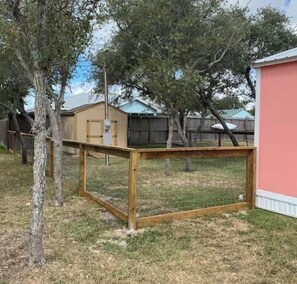 Property grounds - Custom built cool cabin with AC in Holiday Beach. Not a converted shed. (Rockport)