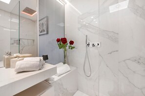 Shower, hair dryer - Apartment 'Luxury Rooftop Verona' with Wi-Fi and Air Conditioning (Verona)