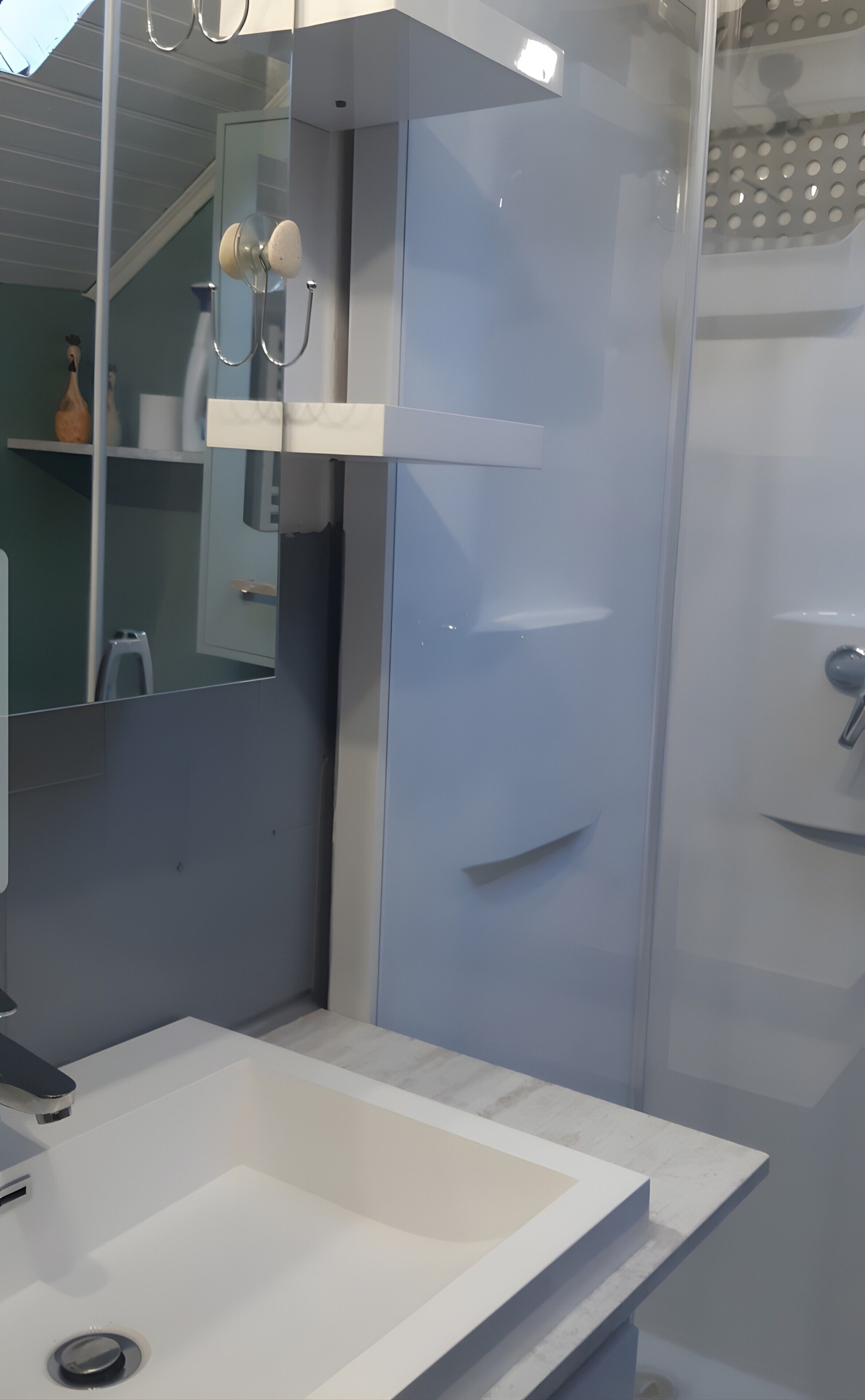 Een douche, een haardroger