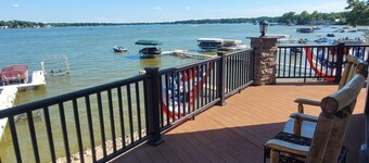 "The Cedar Lake Escape " is a lakeside retreat offering 5 bedrooms and 3 baths.
