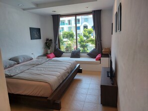 2 makuuhuonetta, silitysrauta/-lauta, ilmainen Wi-Fi, vuodevaatteet