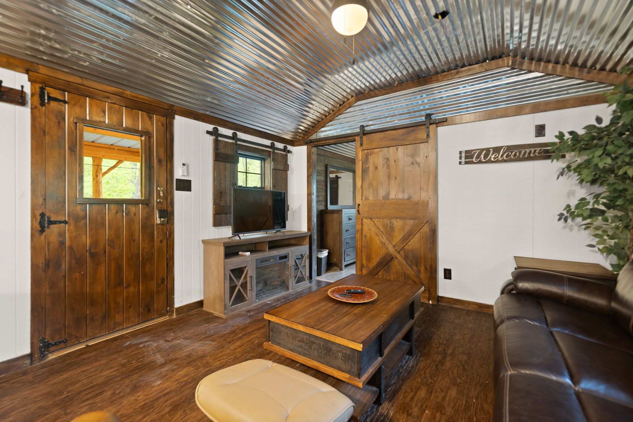 智能電視、壁爐、書籍