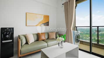 Lägenhet - 2 sovrum - utsikt mot staden | Vardagsrum