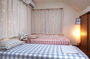 4 habitaciones, tabla de planchar con plancha y wifi 