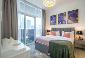 Luxury Apartment, Balcony, City View | 1 bedroom, iron/ironing board, free WiFi - Manzil-1BR Apt with Pool in JVC (Dubai)