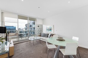 Apartment, 1 Bedroom, Balcony, City View | Living area - Swainson on Hindmarsh (Adelaide)