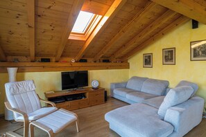 Family Apartment, Multiple Bedrooms, 2 Bathrooms, Mountainside (Cremia Dreamhouse) | Living area | 21-inch flat-screen TV with digital channels - Cremia Dreamhouse (Cremia)