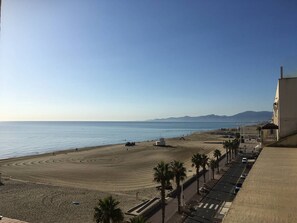 在海滩