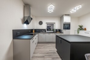 Microwave, oven, stovetop, dishwasher - BPS Luxury Penthouse Apartment #7 - Elegant - Deluxe - Ultramodern (Horb am Neckar)