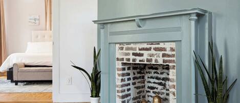 1 bedroom, desk, iron/ironing board, travel crib