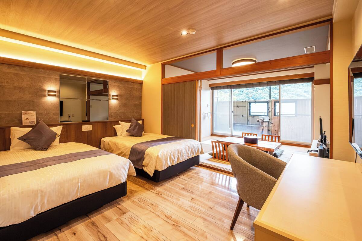 Kamar, Bebas Asap Rokok (Modern Japanese-Western) | Seprai premium, Wi-Fi gratis, dan seprai linen