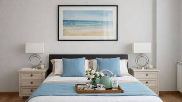 2 chambres, bureau, chambres insonorisées, fer et planche à repasser