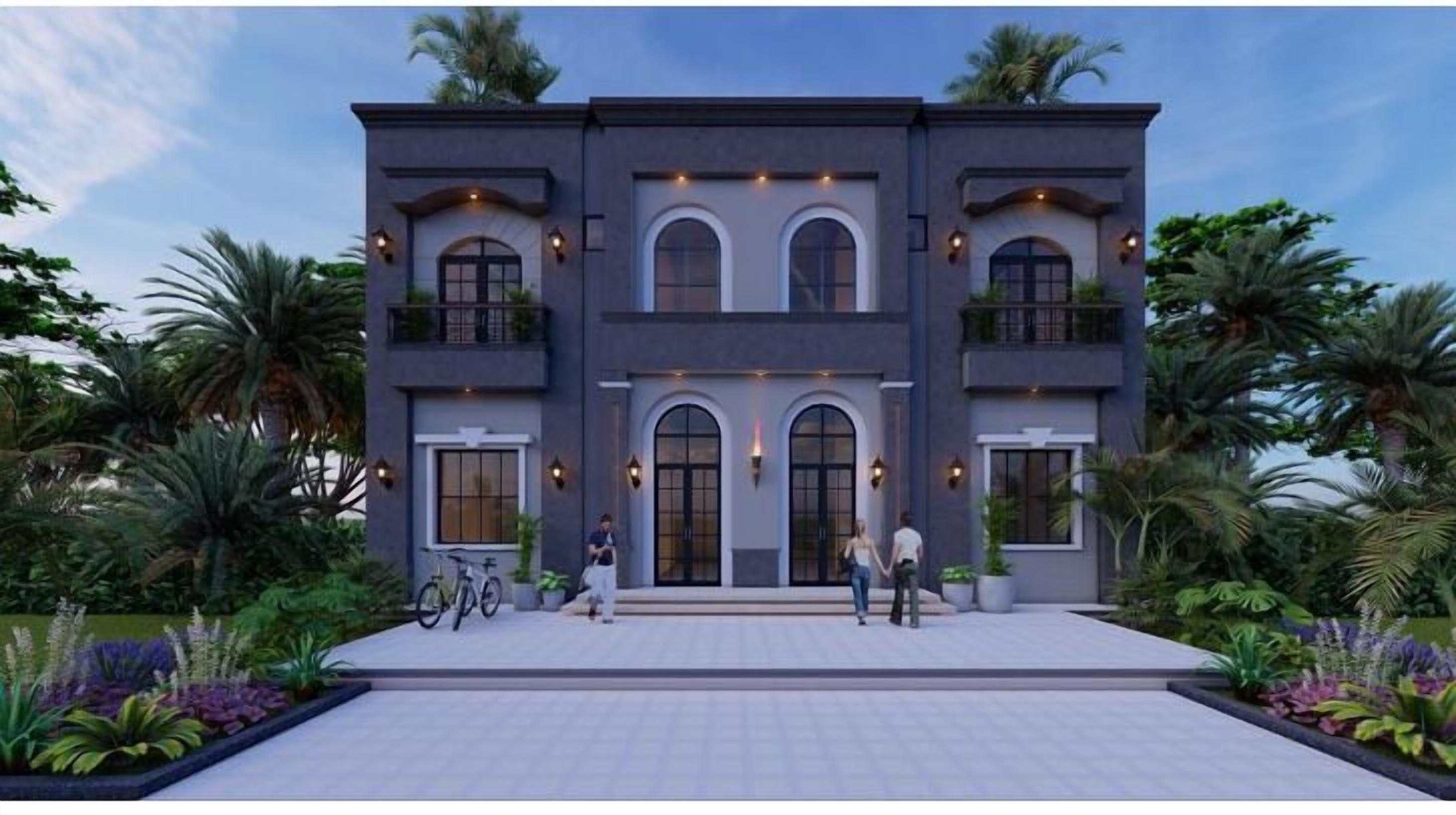 Front of property - evening/night