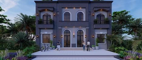 Front of property - evening/night