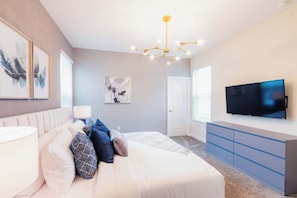 5 bedrooms, iron/ironing board, travel cot, WiFi