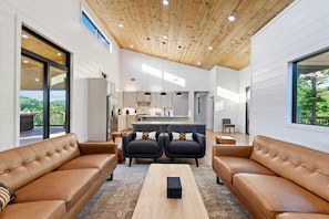 TV, fireplace, offices