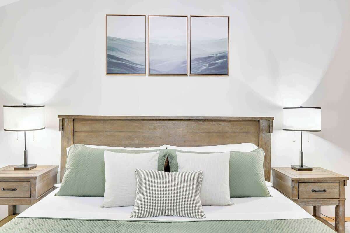 6 habitaciones, tabla de planchar con plancha y wifi 