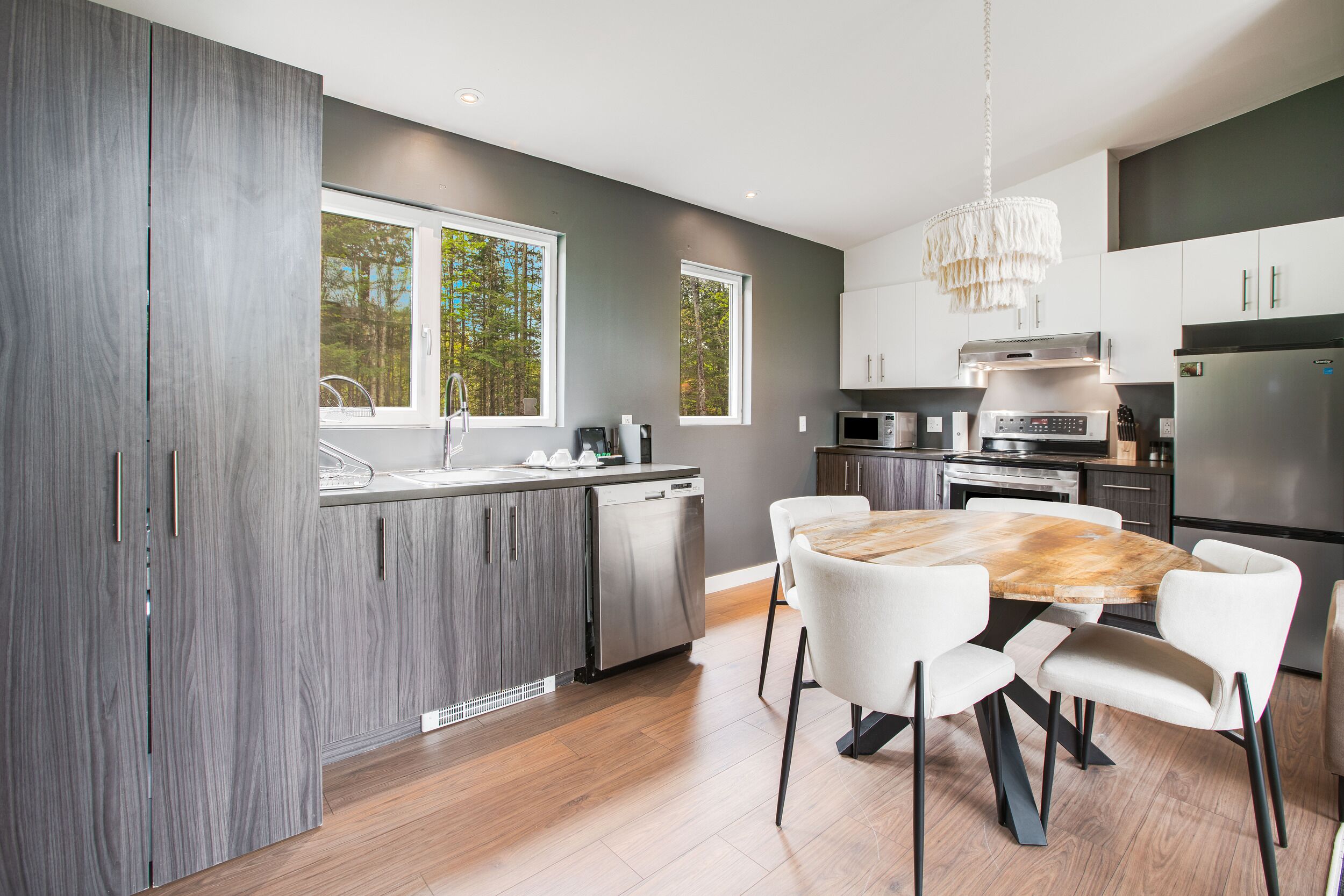 木屋, 2 间卧室, 允许带宠物 | 私人厨房 | 大冰箱、意式浓缩咖啡机、电热水壶、高脚椅