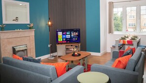 TV connectée, cheminée