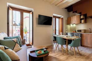 Luxury Apartment, Balcony, City View | Living area - One&Lux Casa Barrabas (Seville)