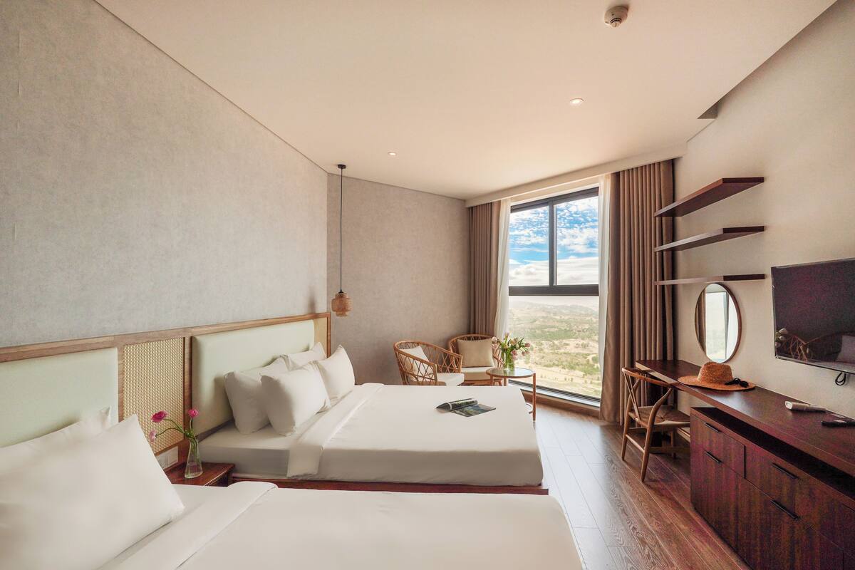 Chambre Quadruple Familiale, vue plage
