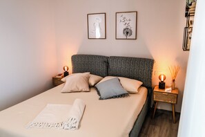 2 bedrooms, iron/ironing board, travel crib, WiFi