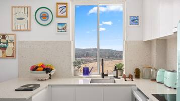 Fridge, oven, stovetop, dishwasher