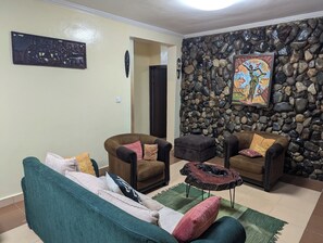 Appartement Familial, vue colline | Coin séjour