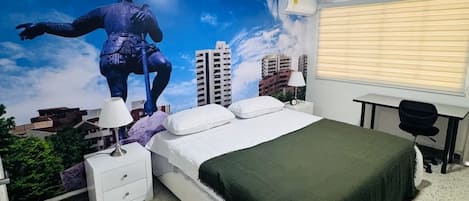 4 bedrooms, desk, iron/ironing board, WiFi