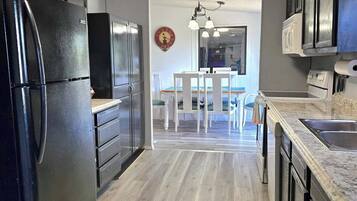 Microwave, oven, stovetop, dishwasher