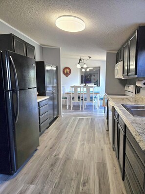 Microwave, oven, stovetop, dishwasher