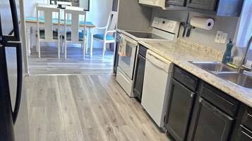 Microwave, oven, stovetop, dishwasher