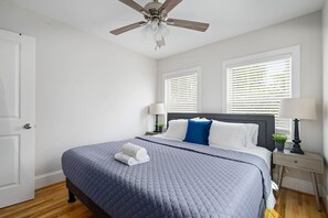 2 bedrooms, iron/ironing board, WiFi, bed sheets
