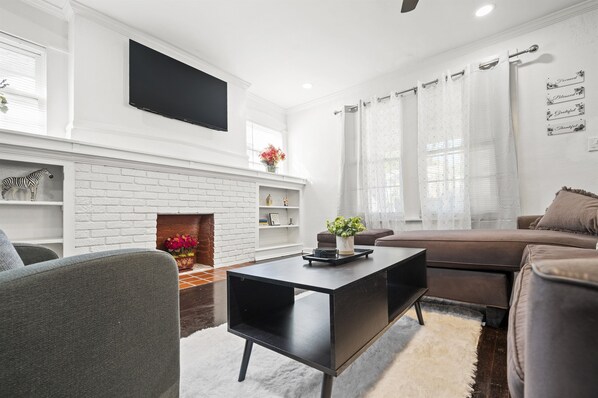 Smart TV, video games, foosball, books